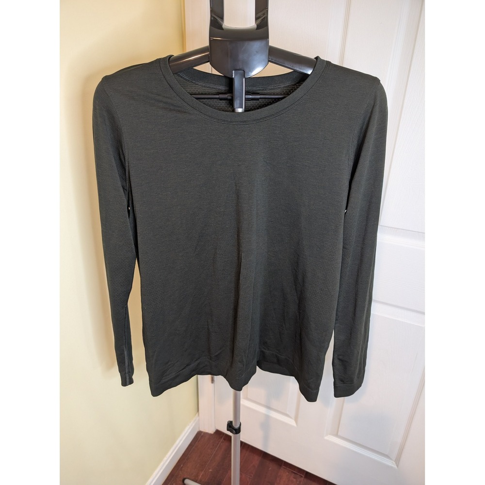 Lululemon Long Sleeve Seamless Top Dark Green - Size 8